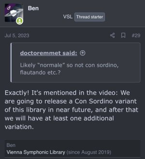 VSL Mystery release??? (UPDATE: Synchron Duality Strings)
